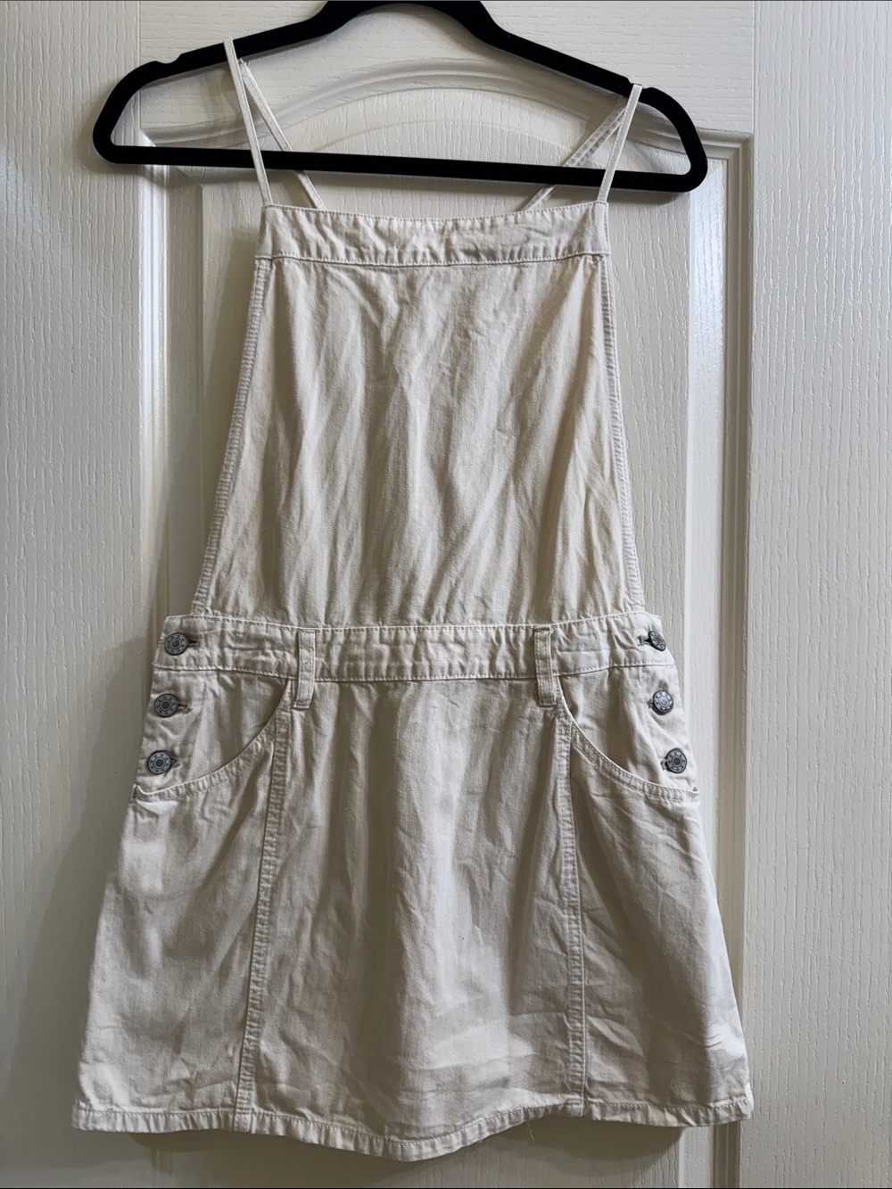 Free People Casual Cream Pinafore Skirt